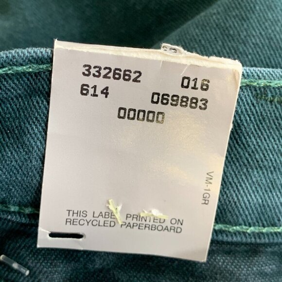 Levi’s Jeans 550 Husky Mens 33x28 Green Relaxed Fit  Made in USA Vintage 1996 - Picture 9 of 12